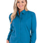 Women's Pocketless Long Sleeve Poplin Shirt - BG6210 - Turquoise