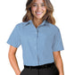 Women's Pocketless Short Sleeve Poplin Shirt - BG6210S - Light Blue