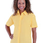 Women's Pocketless Short Sleeve Poplin Shirt - BG6210S - Maize
