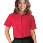 Women's Pocketless Short Sleeve Poplin Shirt - BG6210S - Red