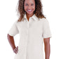 Women's Pocketless Short Sleeve Poplin Shirt - BG6210S - White