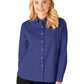 Women's Pocketless Cotton Twill Shirt - BG6213 - French Blue