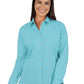 Women's Pocketless Long Sleeve Superblend Poplin Shirt - BG6216 - Aqua