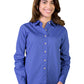 Women's Pocketless Long Sleeve Superblend Poplin Shirt - BG6216 - French Blue