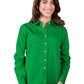 Women's Pocketless Long Sleeve Superblend Poplin Shirt - BG6216 - Kelly