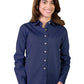 Women's Pocketless Long Sleeve Superblend Poplin Shirt - BG6216 - Navy