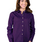 Women's Pocketless Long Sleeve Superblend Poplin Shirt - BG6216 - Purple