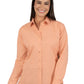 Women's Pocketless Long Sleeve Superblend Poplin Shirt - BG6216 - Salmon