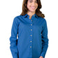Women's Pocketless Long Sleeve Superblend Poplin Shirt - BG6216 - Turquoise