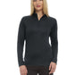 Women's Pocketless Wicking Long Sleeve Zip Pullover - BG6230 - Graphite