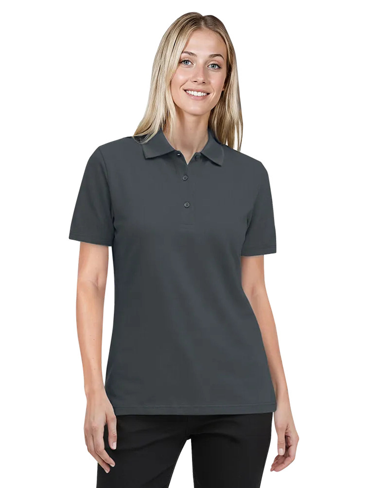 Women's Pocketless Ultra-Lux Polo - BG6231 - Graphite