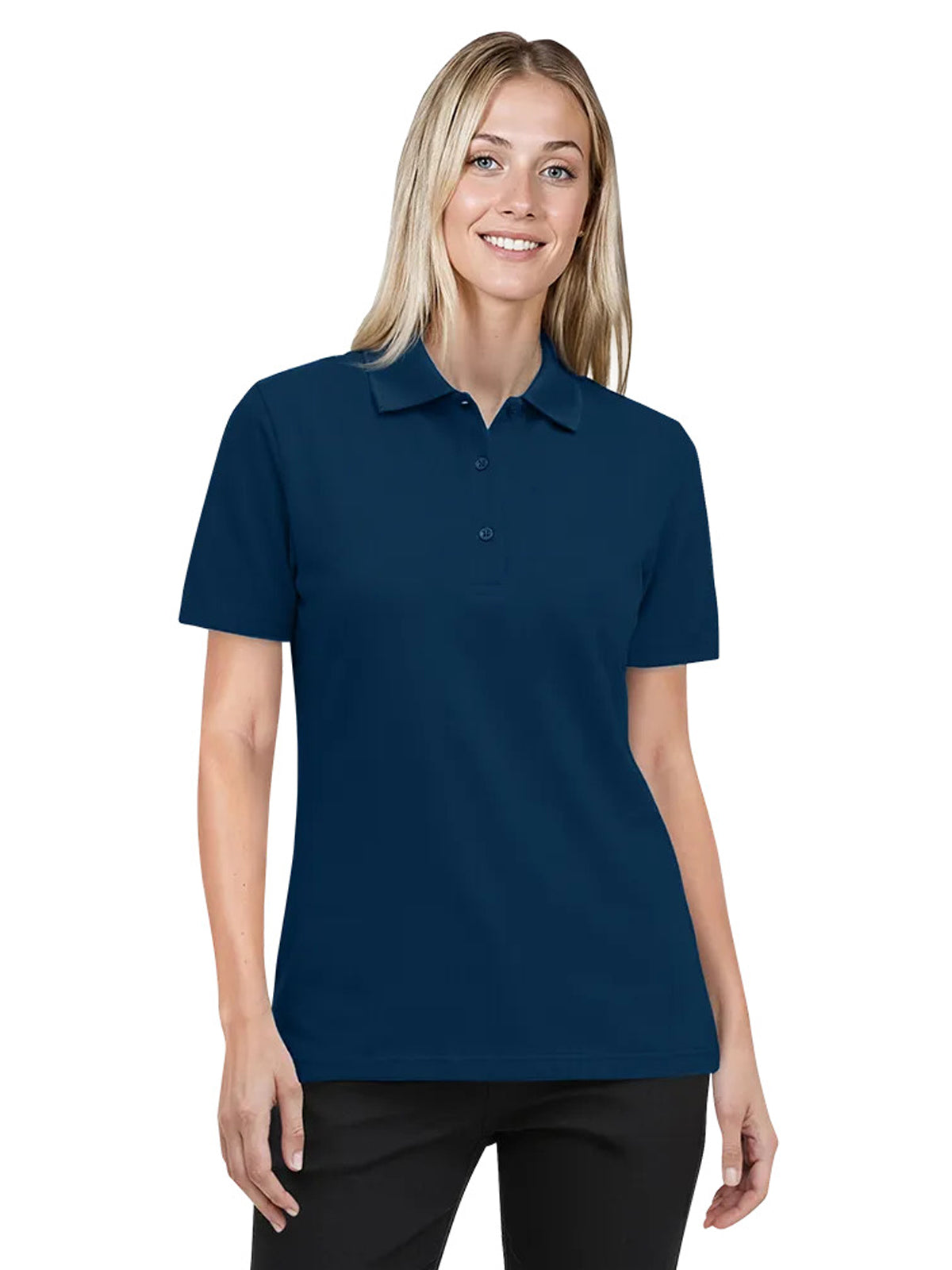 Women's Pocketless Ultra-Lux Polo - BG6231 - Navy