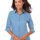 Women's Pocketless 3/4-Sleeve Poplin Shirt - BG6260 - Light Blue