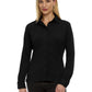 Women's Pocketless Knit Stretch Woven Shirt - BG6273 - Black