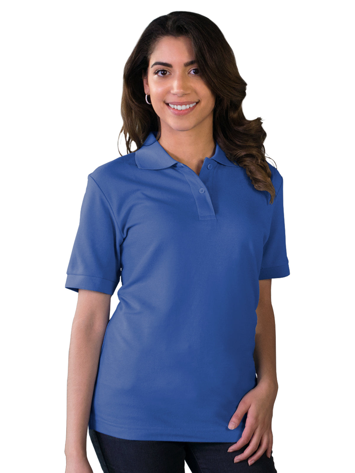 Women's Pocketless Soft Touch Polo - BG6500 - French Blue