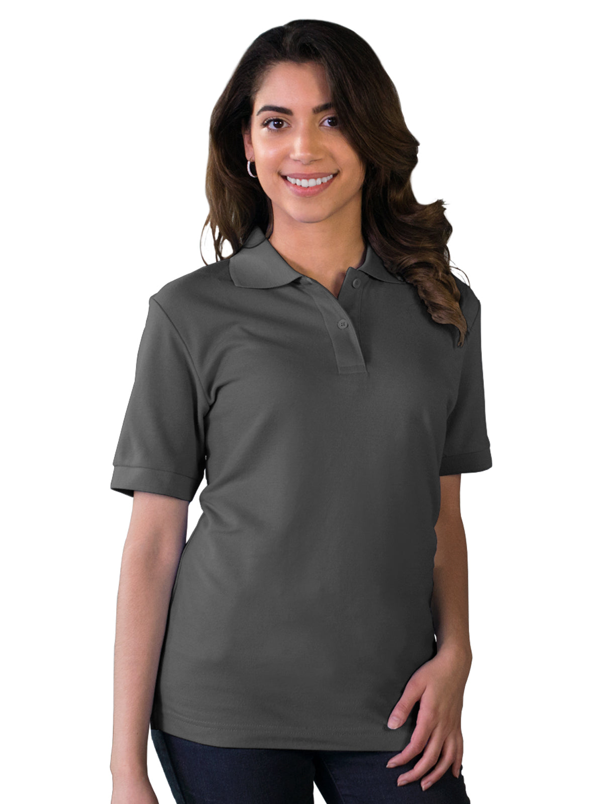 Women's Pocketless Soft Touch Polo - BG6500 - Graphite