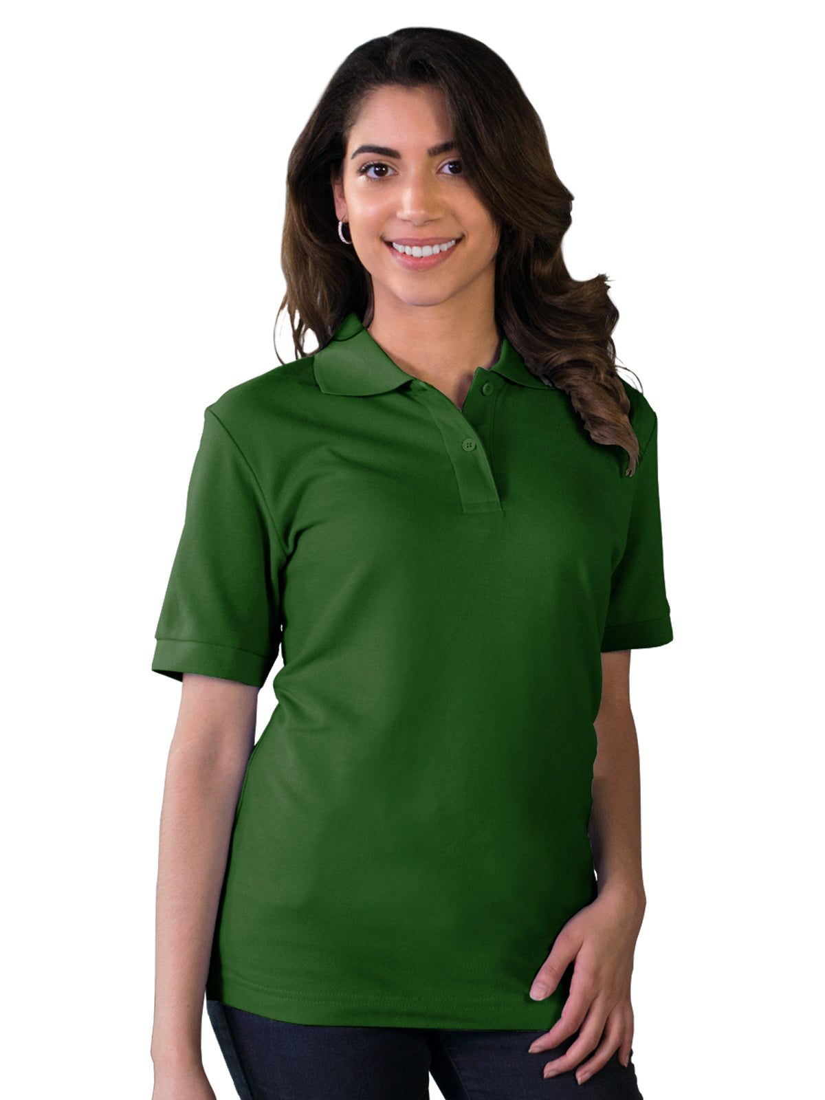 Women's Pocketless Soft Touch Polo - BG6500 - Hunter