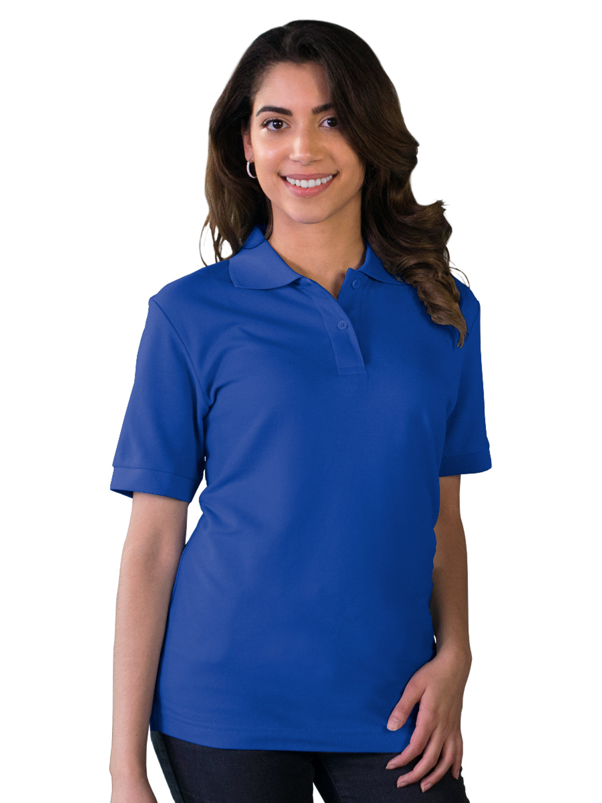 Women's Pocketless Soft Touch Polo - BG6500 - Royal