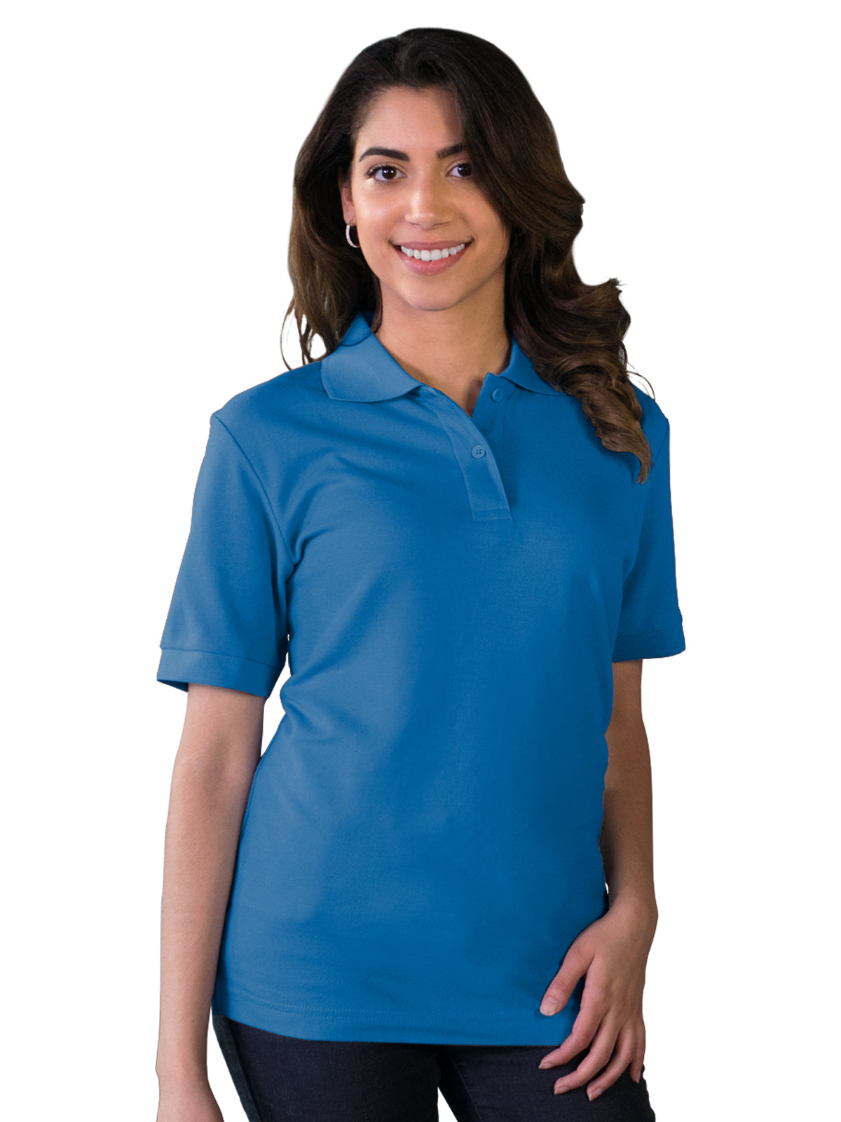 Women's Pocketless Soft Touch Polo - BG6500 - Turquoise