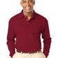 Men's Pocketless Superblend Long Sleeve Polo - BG7207 - Burgundy