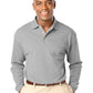 Men's Pocketless Superblend Long Sleeve Polo - BG7207 - Grey