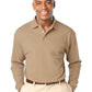 Men's Pocketless Superblend Long Sleeve Polo - BG7207 - Tan