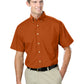 Men's 1-Pocket Short Sleeve Superblend Poplin Shirt - BG7216S - Burnt Orange