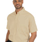 Men's 1-Pocket Short Sleeve Superblend Poplin Shirt - BG7216S - Natural
