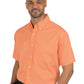 Men's 1-Pocket Short Sleeve Superblend Poplin Shirt - BG7216S - Salmon