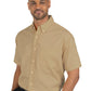 Men's 1-Pocket Short Sleeve Superblend Poplin Shirt - BG7216S - Tan