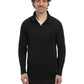 Men's Pocketless 1/4-Zip Long Sleeve Pullover - BG7230 - Black