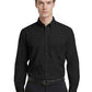 Men's 1-Pocket Matching Buttons Poplin Shirt - BG7266 - Black
