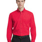 Men's 1-Pocket Matching Buttons Poplin Shirt - BG7266 - Red
