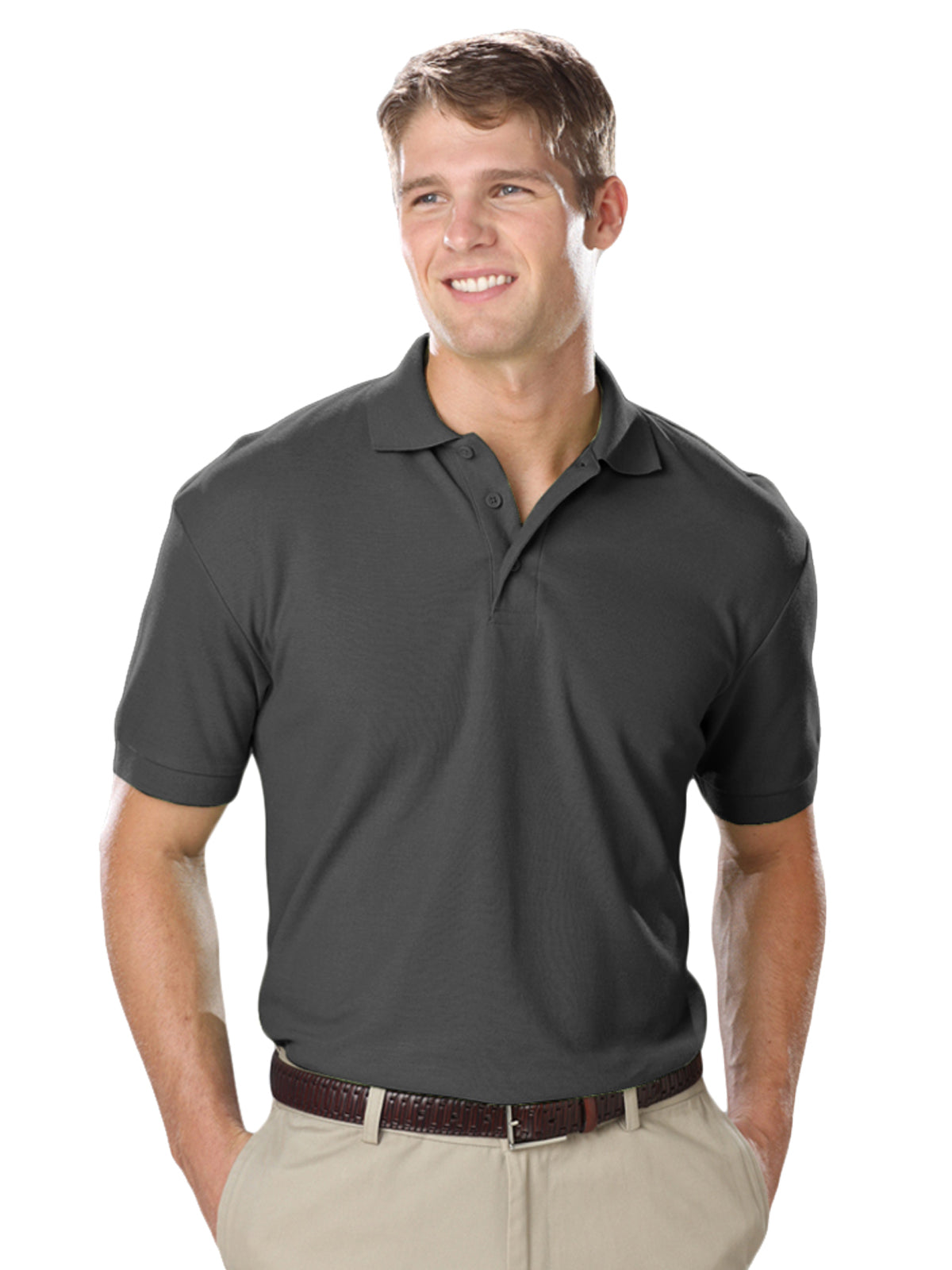 Men's Pocketless Soft Touch Polo - BG7500 - Graphite