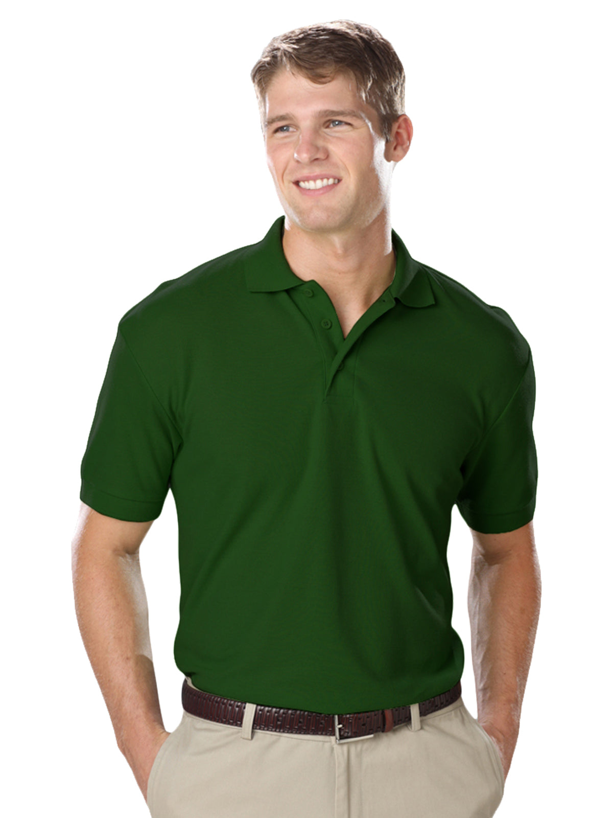Men's Pocketless Soft Touch Polo - BG7500 - Hunter