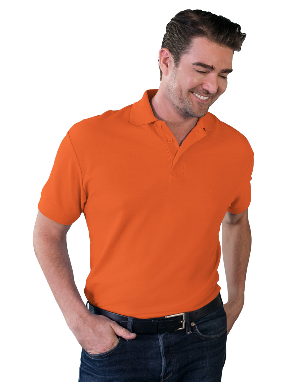Men's Pocketless Soft Touch Polo - BG7500 - Orange