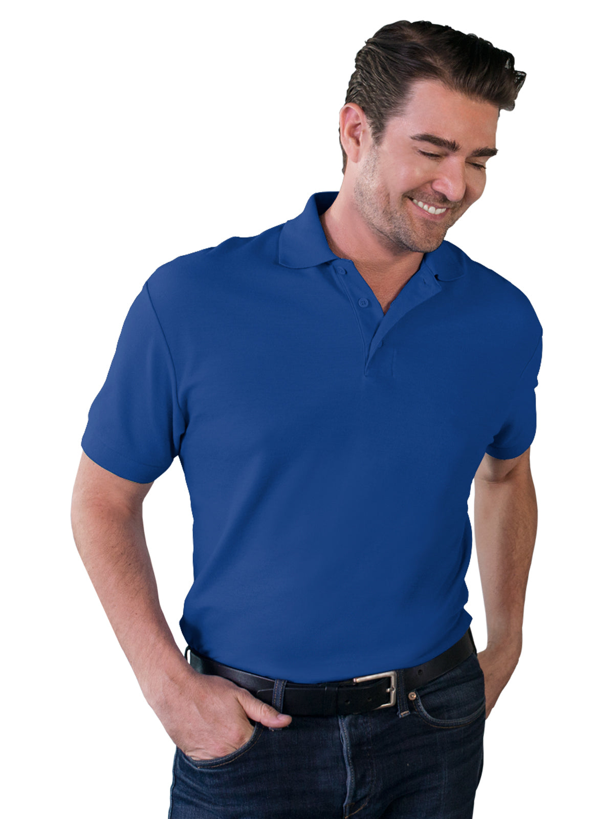 Men's Pocketless Soft Touch Polo - BG7500 - Royal