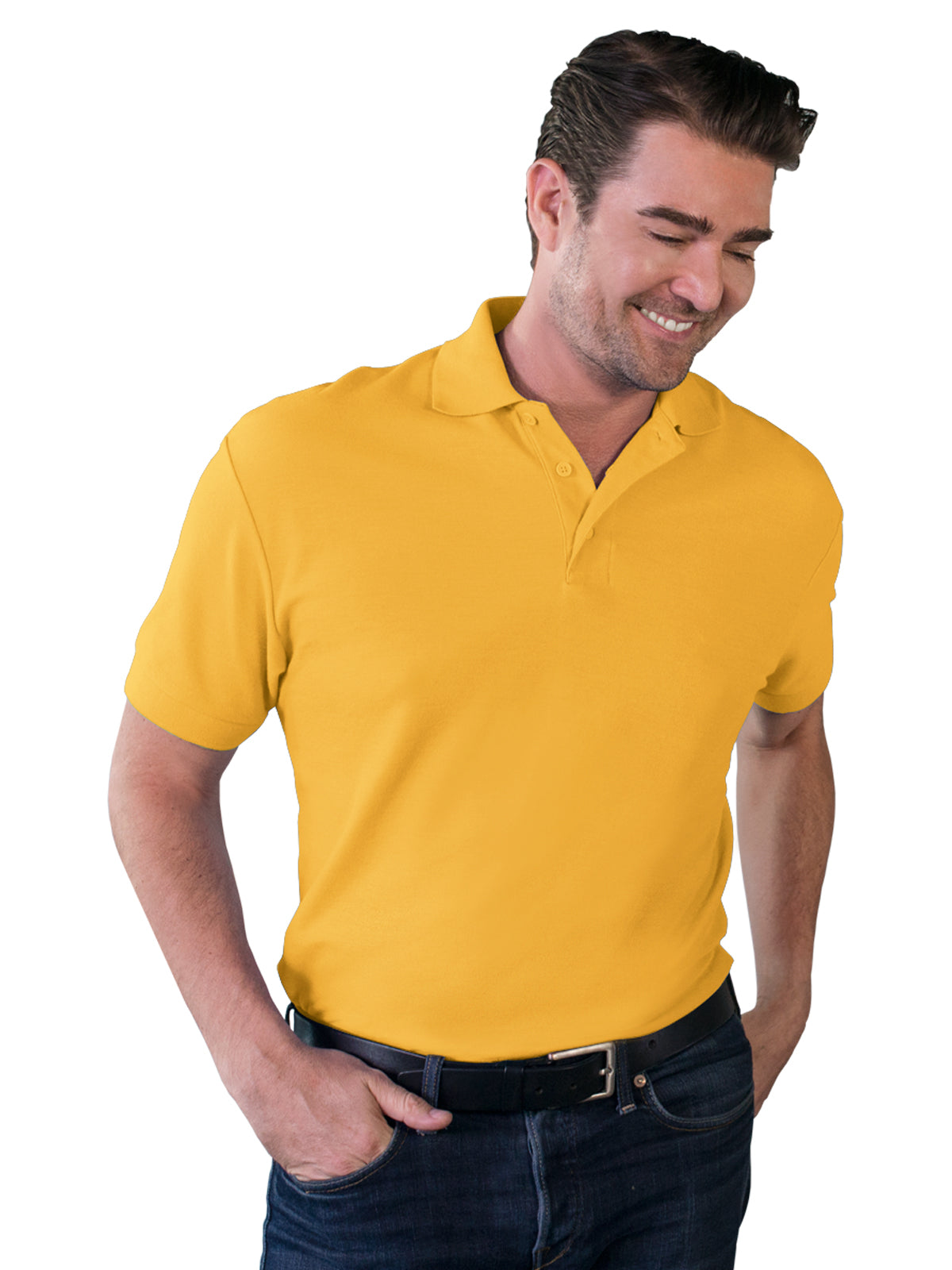 Men's Pocketless Soft Touch Polo - BG7500 - Yellow