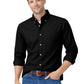 Men's 1-Pocket Cotton Twill Shirt - BG8213 - Black