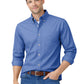 Men's 1-Pocket Cotton Twill Shirt - BG8213 - French Blue