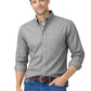 Men's 1-Pocket Cotton Twill Shirt - BG8213 - Grey