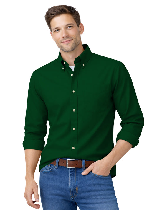 Men's 1-Pocket Cotton Twill Shirt - BG8213 - Hunter