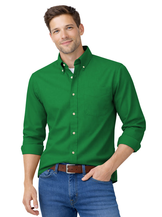 Men's 1-Pocket Cotton Twill Shirt - BG8213 - Kelly