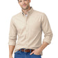 Men's 1-Pocket Cotton Twill Shirt - BG8213 - Natural