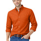 Men's 1-Pocket Cotton Twill Shirt - BG8213 - Orange