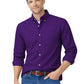 Men's 1-Pocket Cotton Twill Shirt - BG8213 - Purple