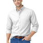 Men's 1-Pocket Cotton Twill Shirt - BG8213 - White
