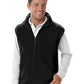 Unisex 2-Pocket Micro Fleece Zip Front Vest - BG9953 - Polar Black