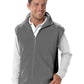 Unisex 2-Pocket Micro Fleece Zip Front Vest - BG9953 - Polar Grey