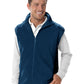 Unisex 2-Pocket Micro Fleece Zip Front Vest - BG9953 - Polar Navy